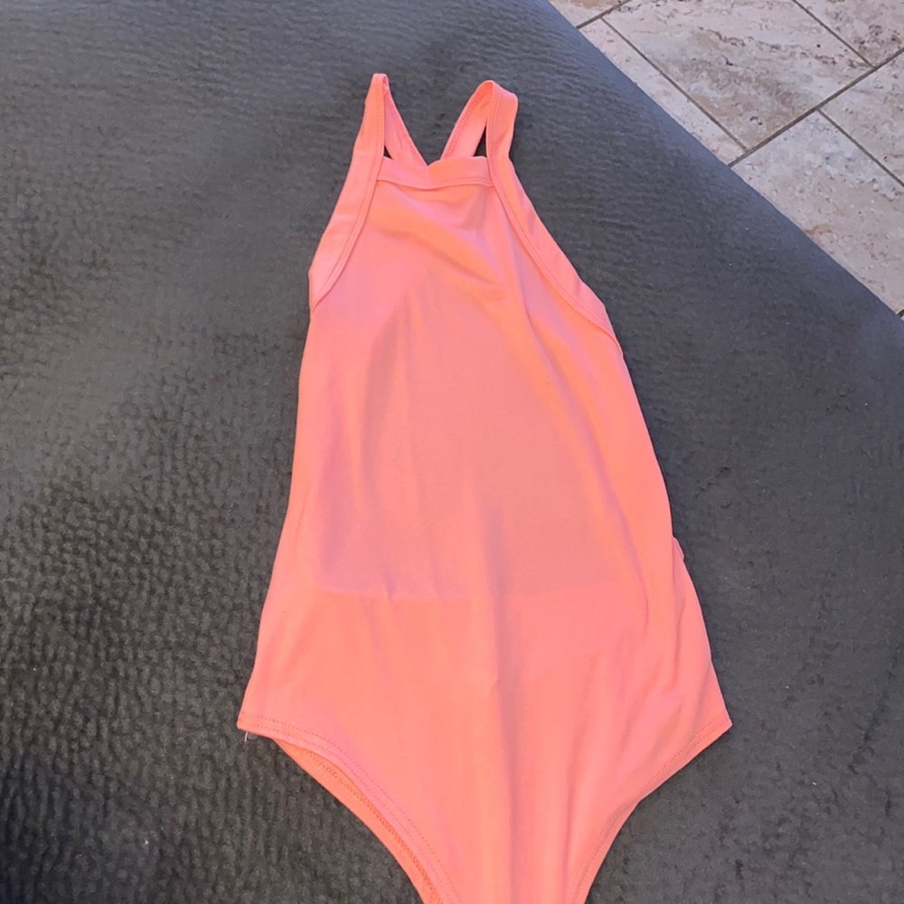 Peach back revealing body suit Size Small